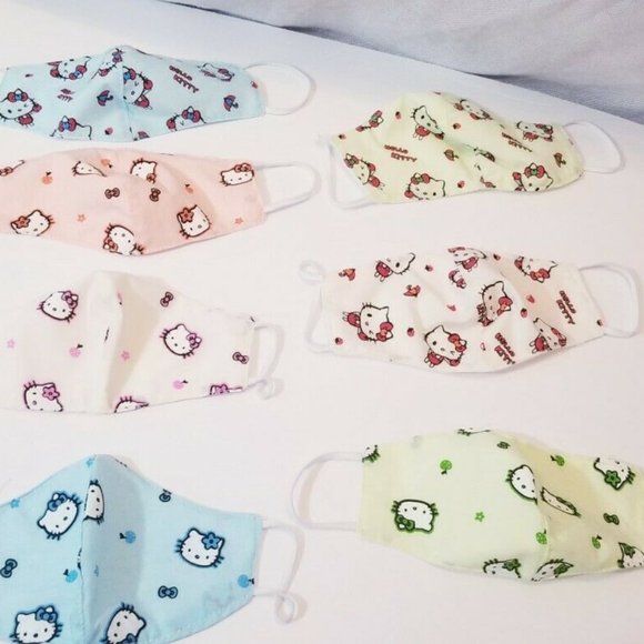 7x day WK HANDMADE Hello kitty cat FACE COVER MASK - Picture 3 of 12